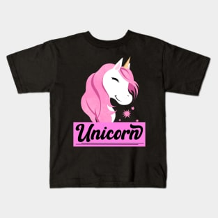 Pink Unicorn Kids T-Shirt